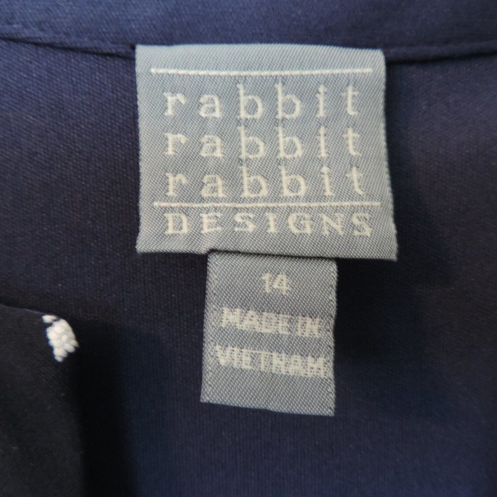 Rabbit Designs Size 14 Navy Blue Floral Dress - Picture 3 of 3